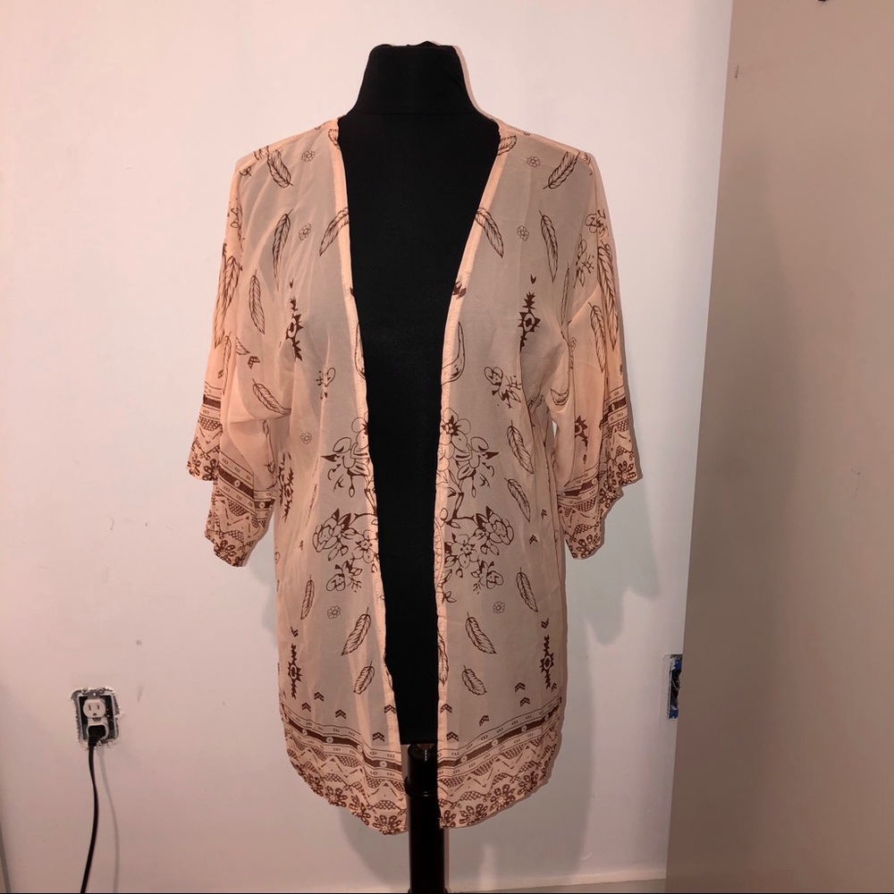 NWOT Pink Western Kimono